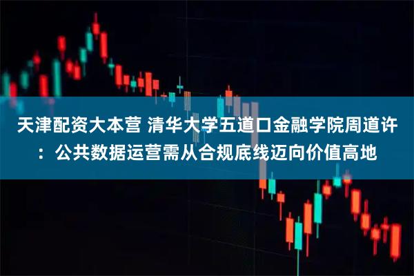 天津配资大本营 清华大学五道口金融学院周道许：公共数据运营需从合规底线迈向价值高地